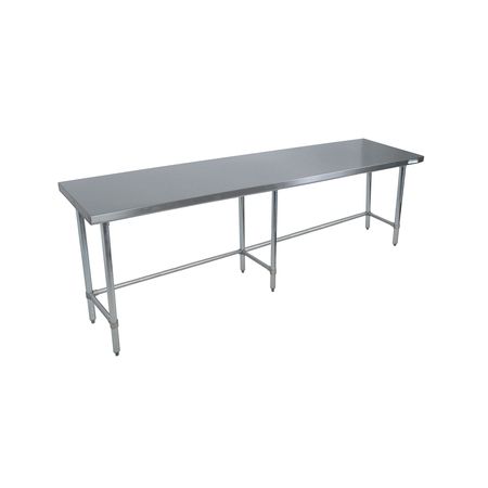 BK RESOURCES Work Table Open Base 16/304 Stainless Steel, Galvanized Legs 96"Wx24"D CTTOB-9624